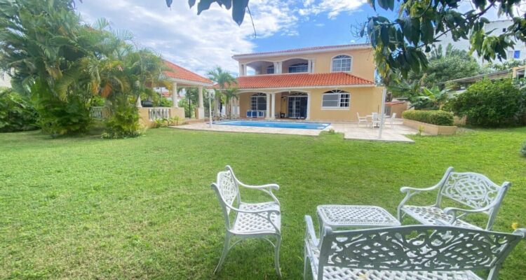 Tropical 4-Bedroom Villa For Sale steps from the beach Costambar Puerto Plata
